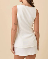 Main Strip - Square Neck Blazer Romper
