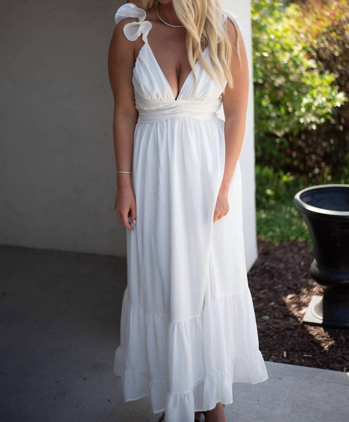 Main Strip - Women's Luna Ruffle Maxi Dress