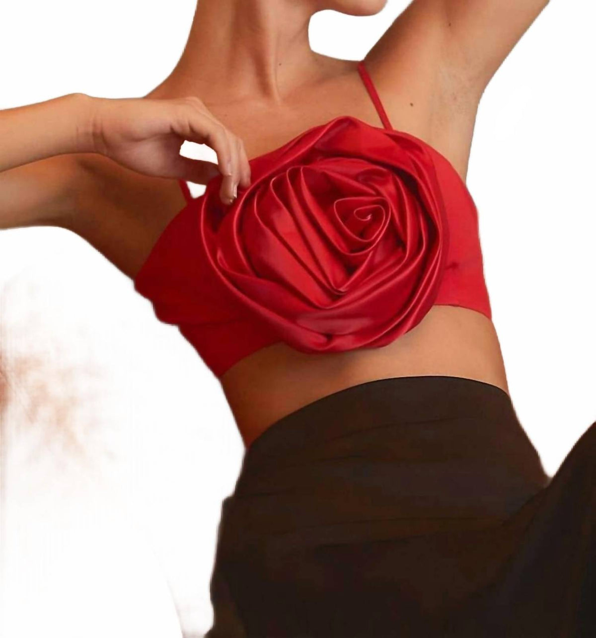 Mainstrip - Big Rosette Crop Top