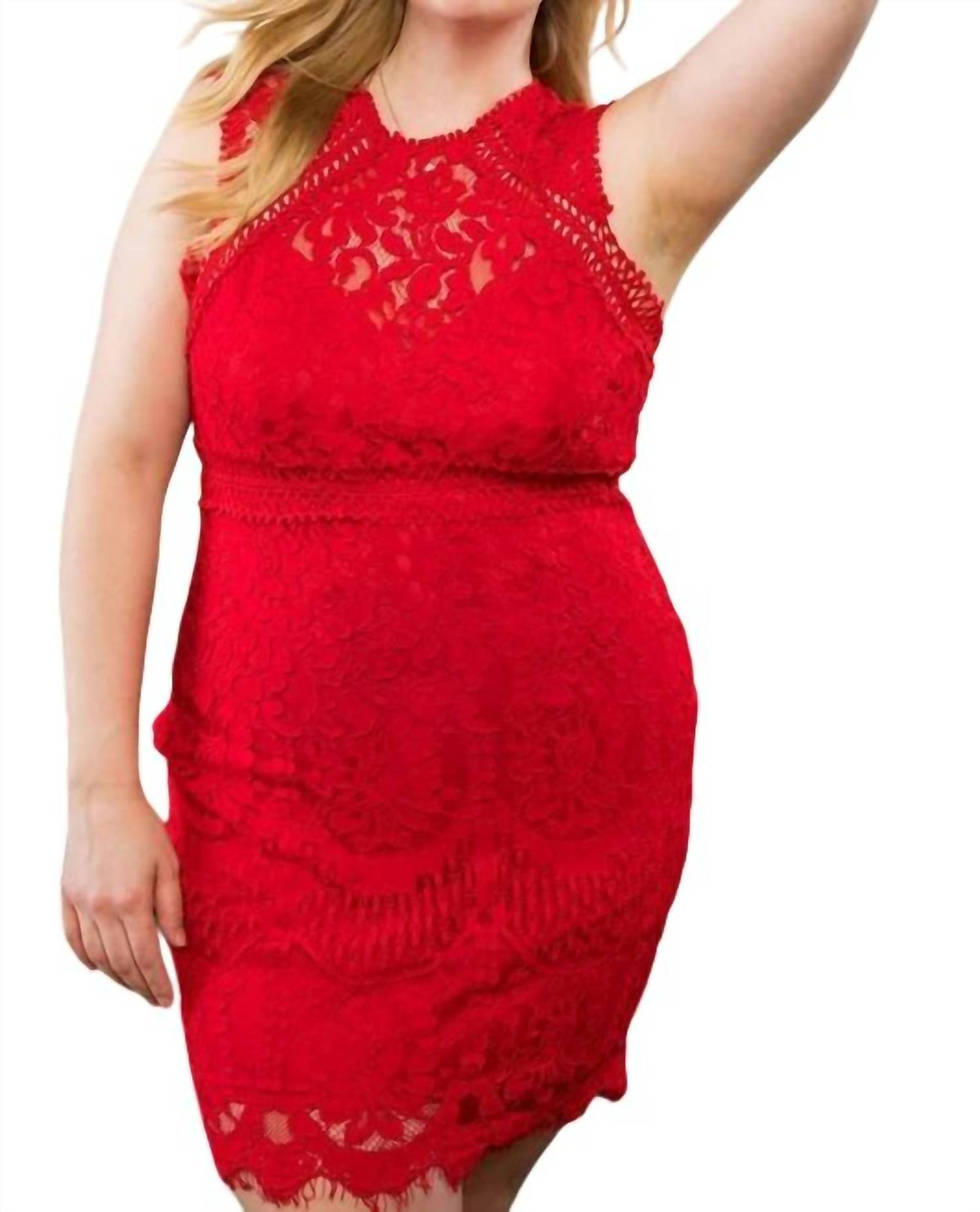 Mainstrip - Crochet Lace Dress - PLUS