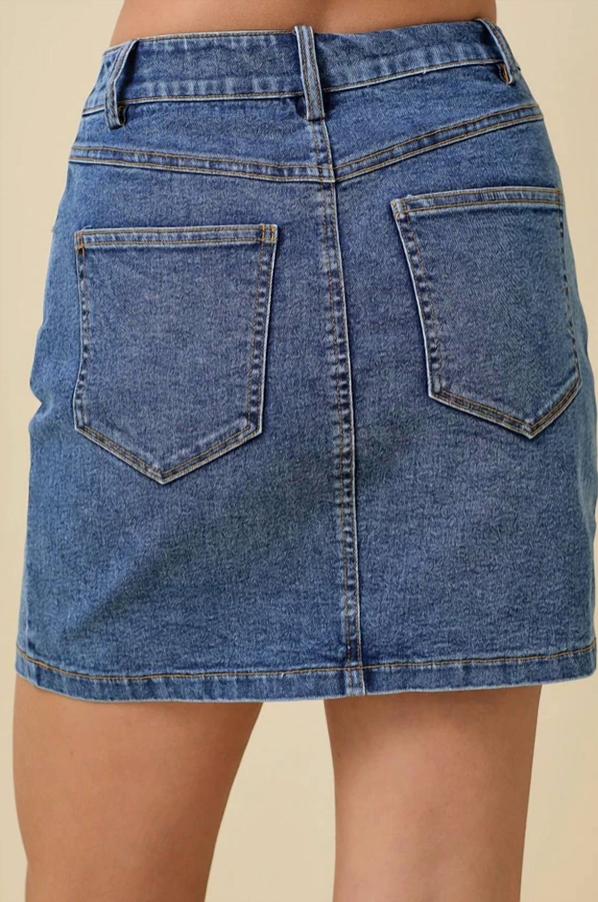 Mainstrip - Ribbons Pattern Mini Skirt