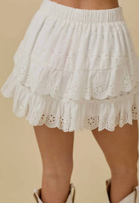 Mainstrip - Waylon Eyelet Skort - clothing - cotton - shorts