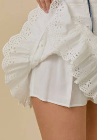 Mainstrip - Waylon Eyelet Skort - clothing - cotton - shorts