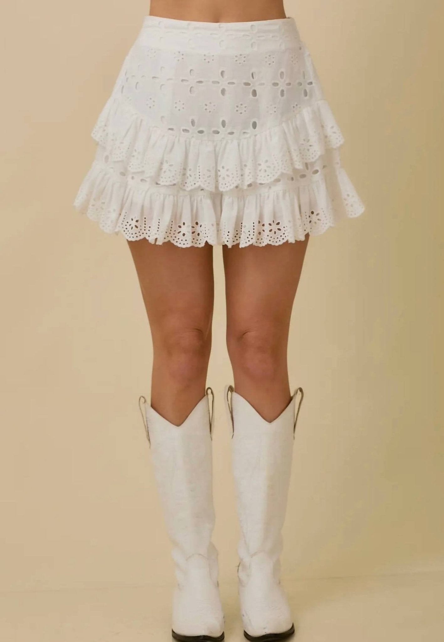 Mainstrip - Waylon Eyelet Skort - clothing - cotton - shorts