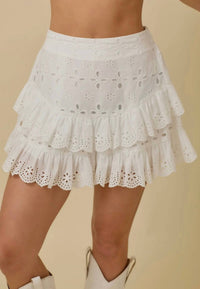 Mainstrip - Waylon Eyelet Skort - clothing - cotton - shorts