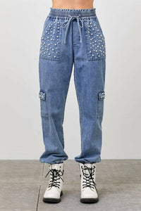 Mainstrip - Women's Denim Glam Jogger
