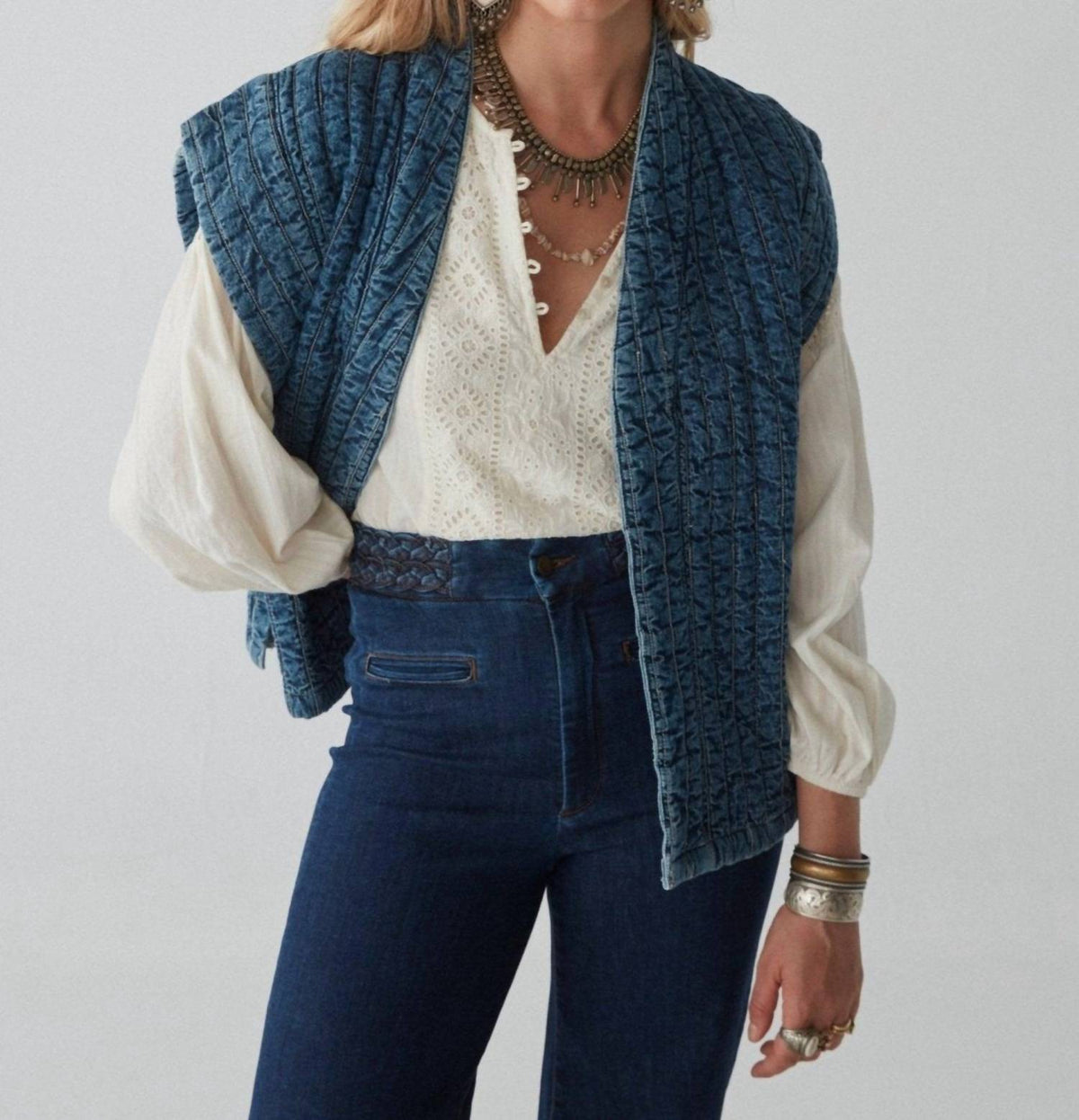 Maison Hotel - Elsa Quilted Denim Vest