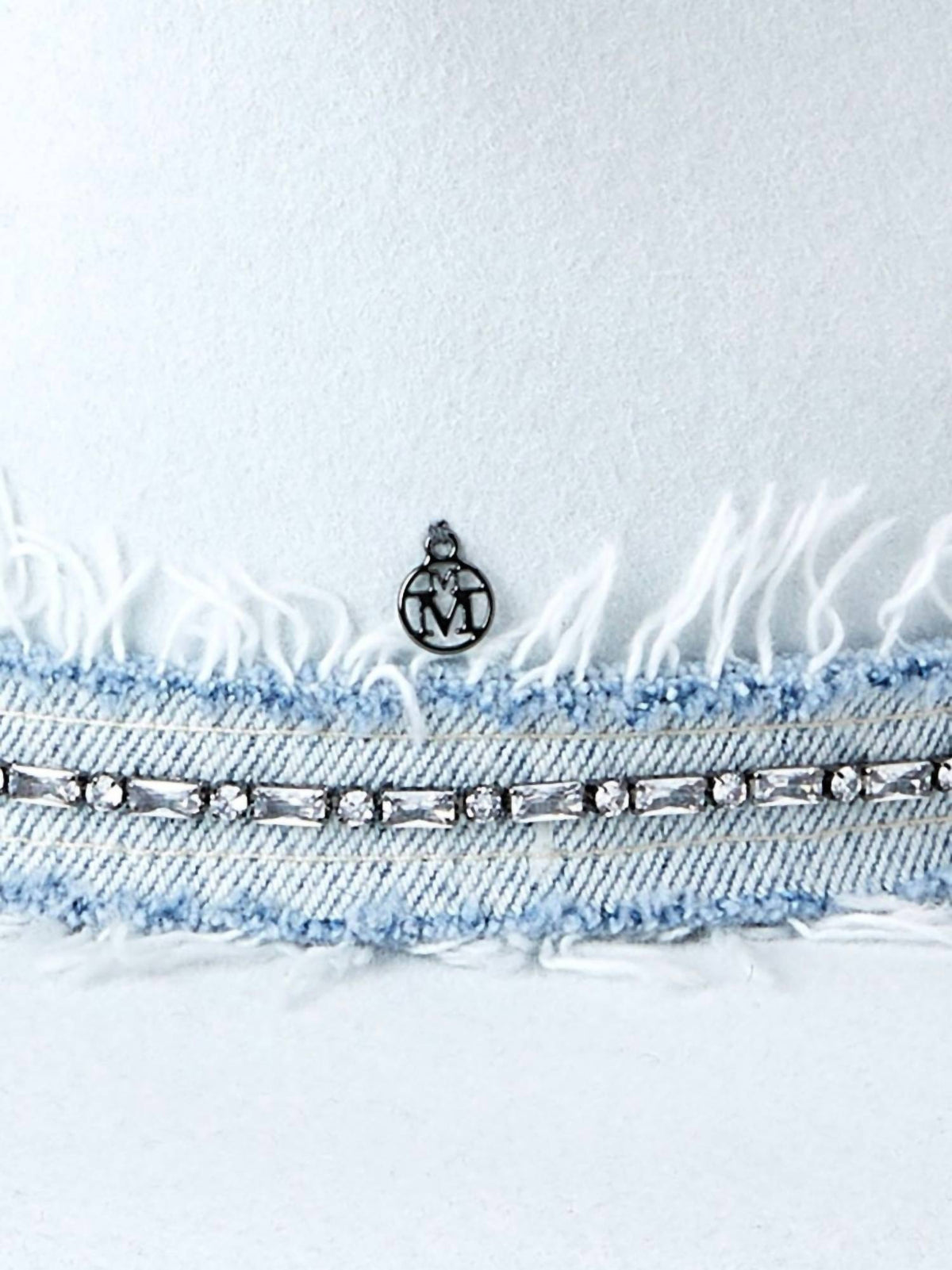Maison Michel - Elisa Bleached Denim On Felt Hat