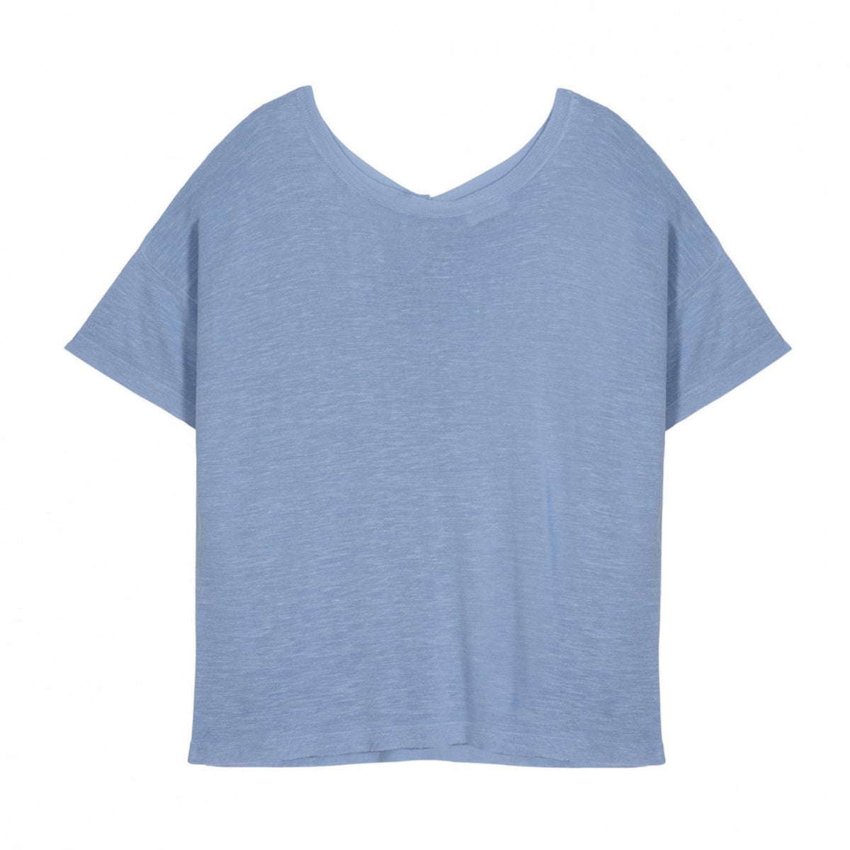 Maison Montagut - FLAMED LINEN BUTTON BACK T-SHIRT