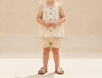 Makemake Organics - Girl's Organic Flutter Top & Shorts Set