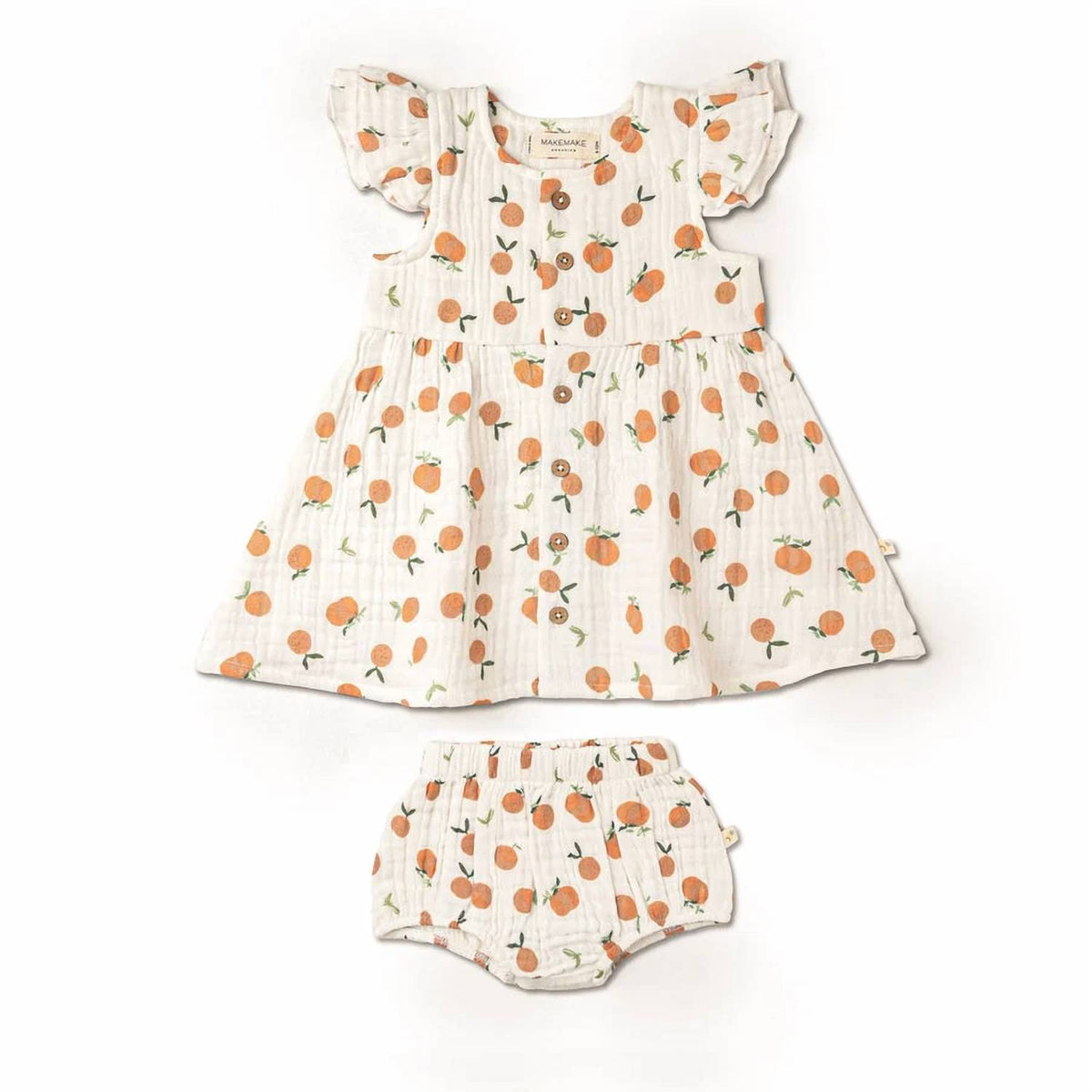 Makemake Organics - Kids' Button Flutter Dress
