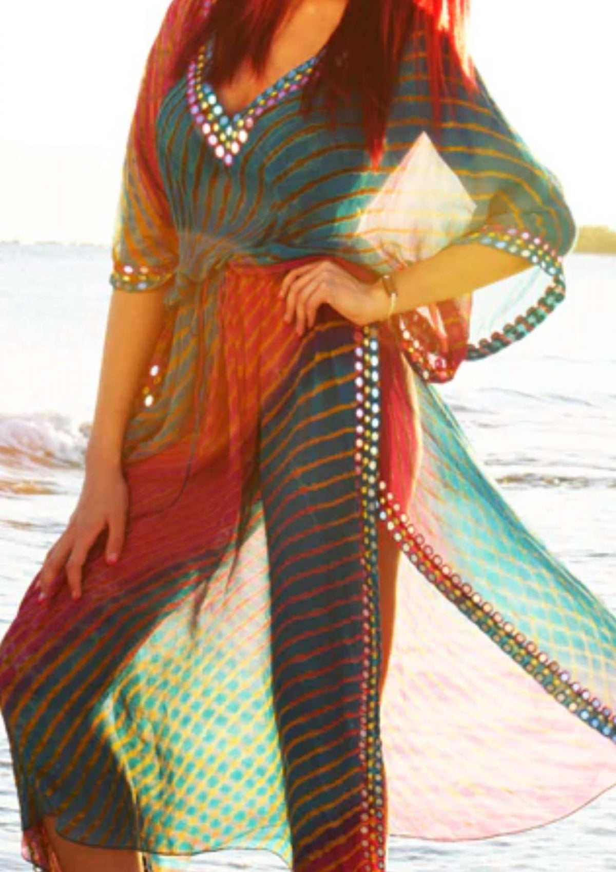 Malibutique - Indian Queen Kaftan Cover Up