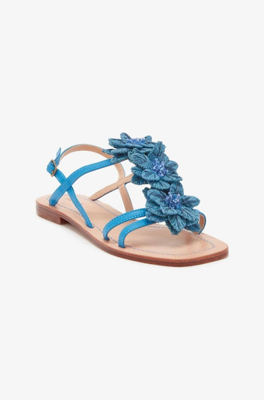 Maliparmi - Raffia Sandal - blue - sandals - shoes