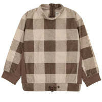 Maniere - Corduroy Plaid Toggle Top