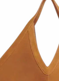 Mansur Gavriel - Women's Soft M Suede Hobo Bag - bags - brown - handbags