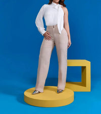Mara By Top London - One-shoulder Tie Blouse
