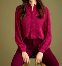 Marble - Marissa Print Oversized Blouse