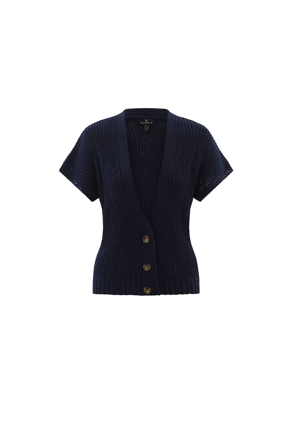 Marble - Short Sleeve Knit Cardigan