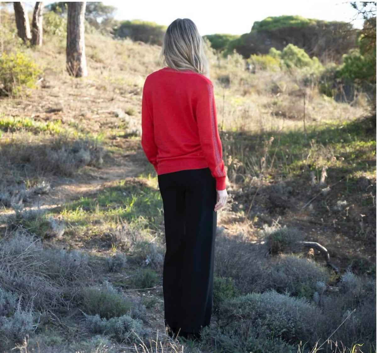 Marble - V-neck Long Sleeve Sweater