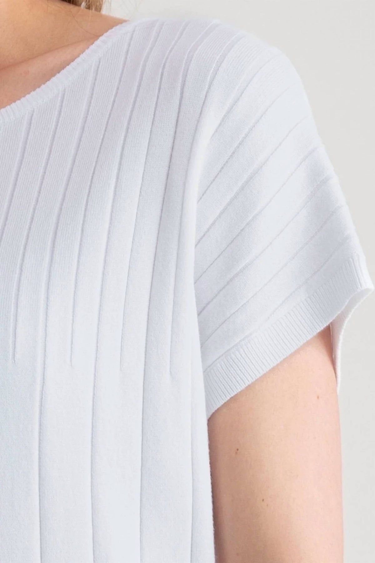 Marble - Wide Neck Short Sleeve Jumper