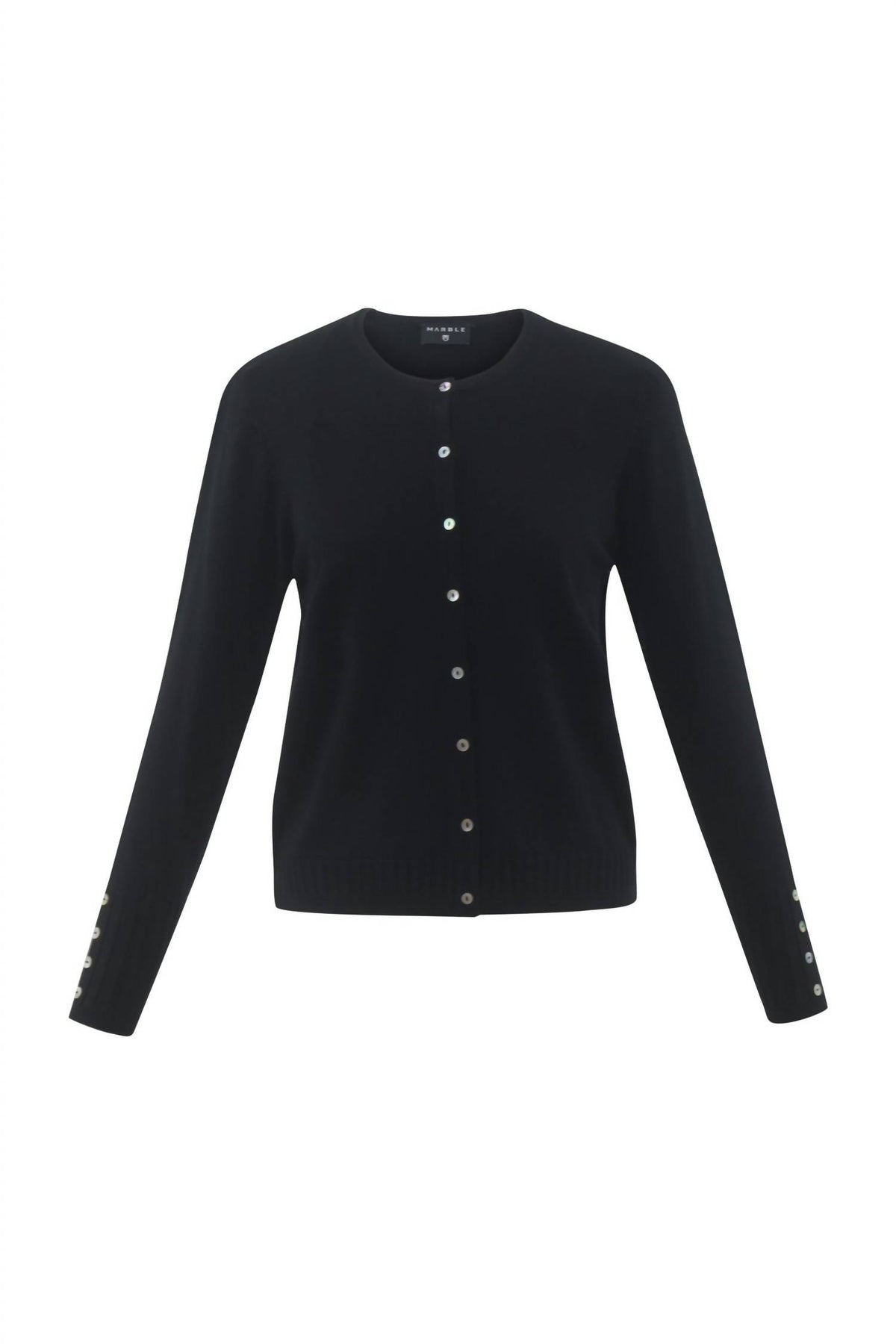 Marble - Women's Basic Crewneck Cardigan