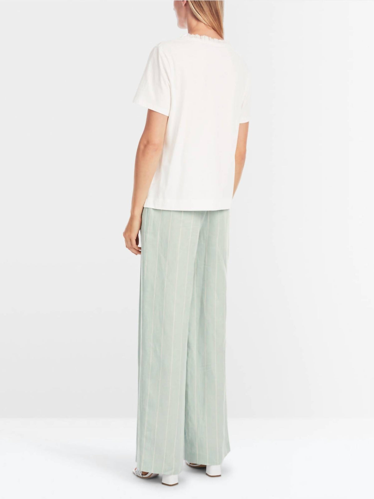 Marc Cain - Airy Short Sleeve T-shirt With Linen