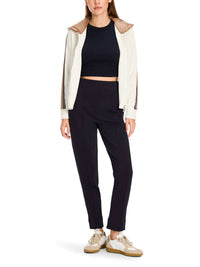 Marc Cain - Ankle Length Trouser - blue - clothing - cotton - blend