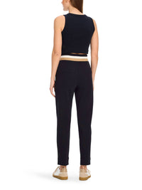 Marc Cain - Ankle Length Trouser - blue - clothing - cotton - blend