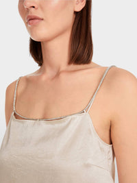 Marc Cain - Cami Top With Rhinestone Strap - beige - camisoles - clothing