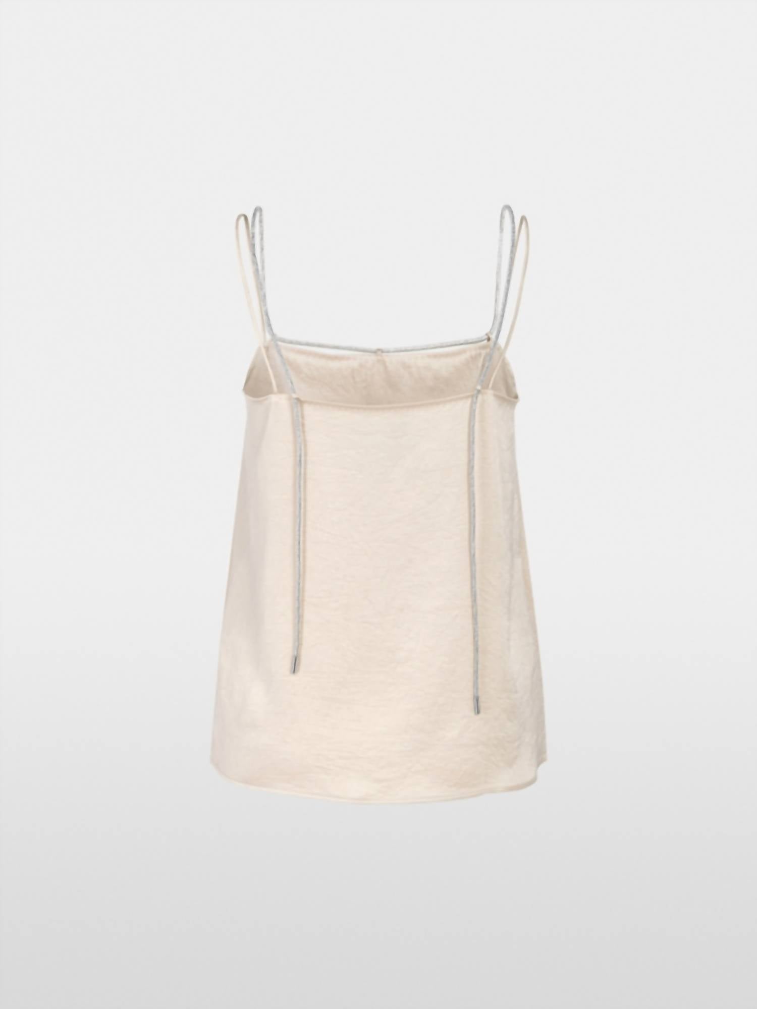 Marc Cain - Cami Top With Rhinestone Strap - beige - camisoles - clothing