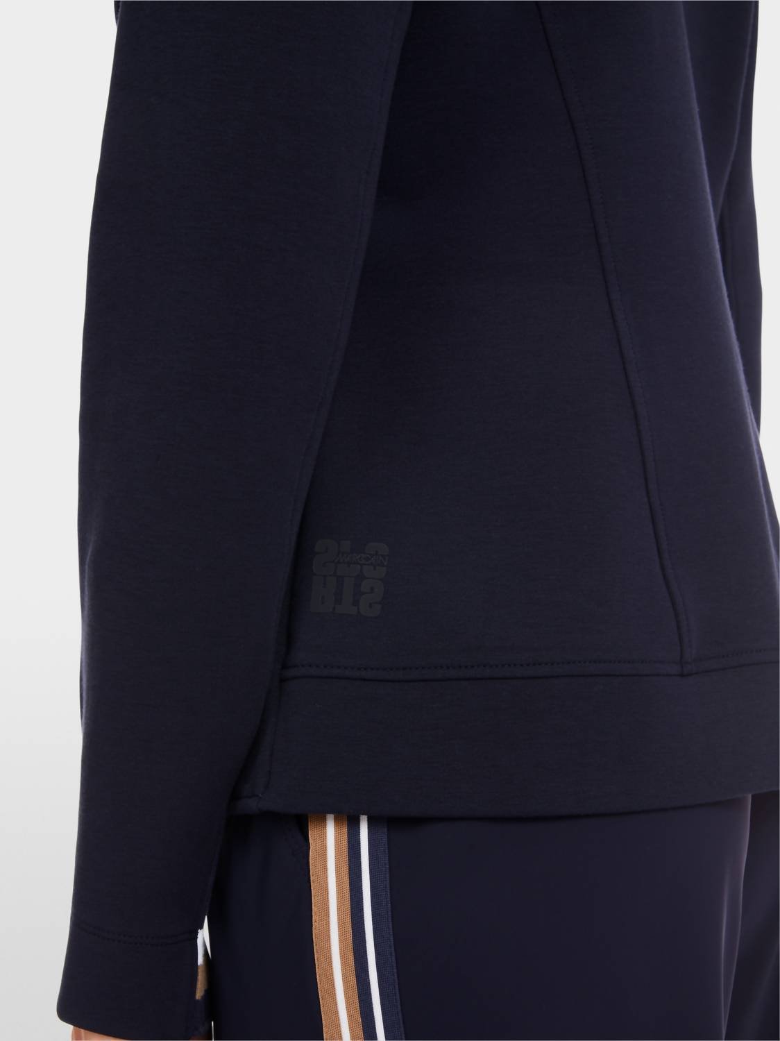 Marc Cain - Fitted Jersey Blazer - blazers - blue - clothing
