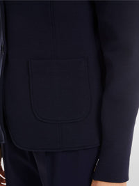 Marc Cain - Fitted Jersey Blazer - blazers - blue - clothing