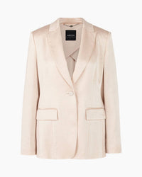 Marc Cain - Hammered Satin Blazer Jacket - beige - blazers - clothing