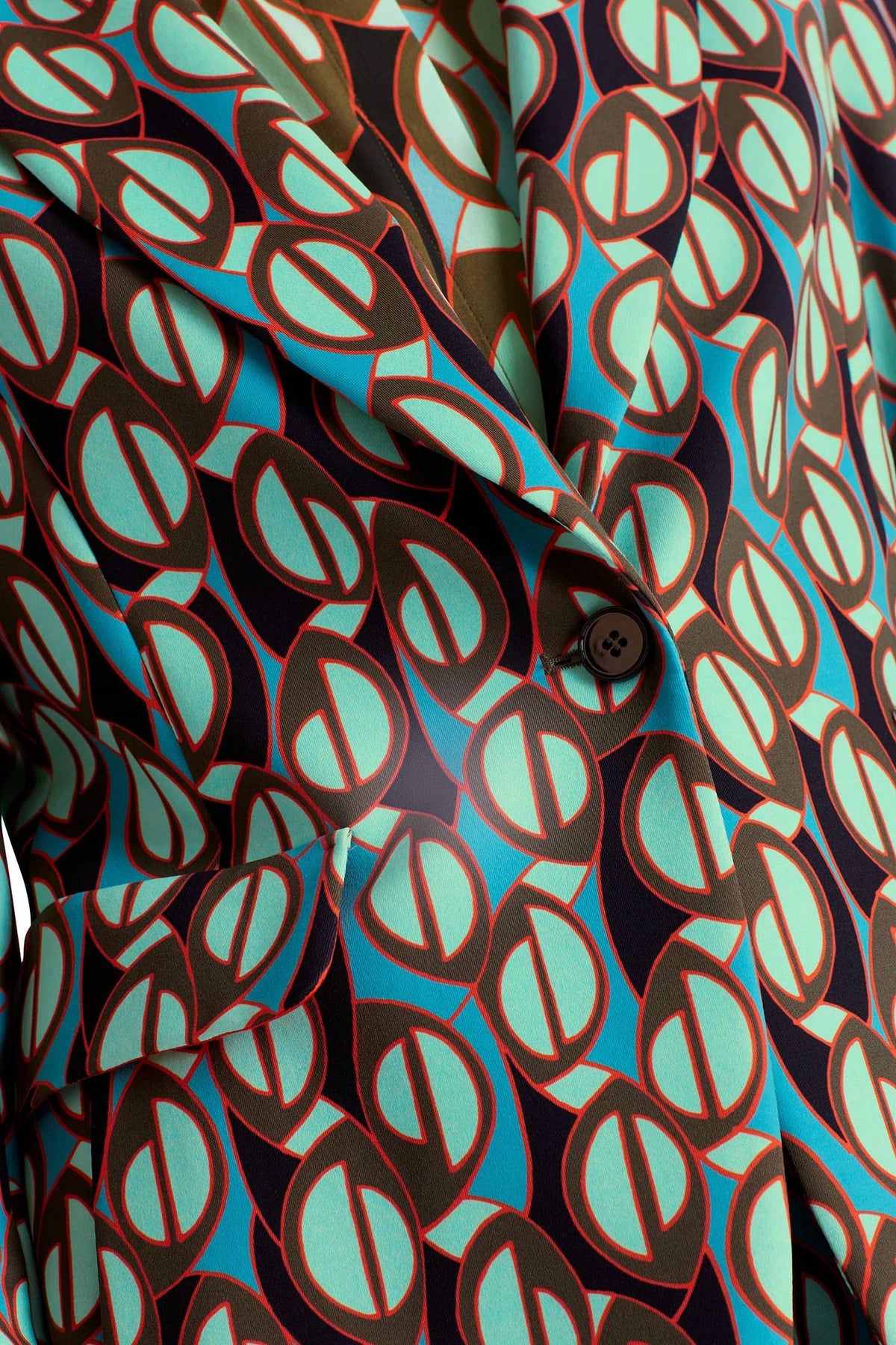 Marc Cain - Retro Print Single-breasted Blazer