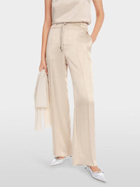 Marc Cain - Trousers With Fine Shimmer - beige - clothing - pants