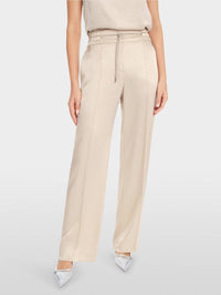 Marc Cain - Trousers With Fine Shimmer - beige - clothing - pants