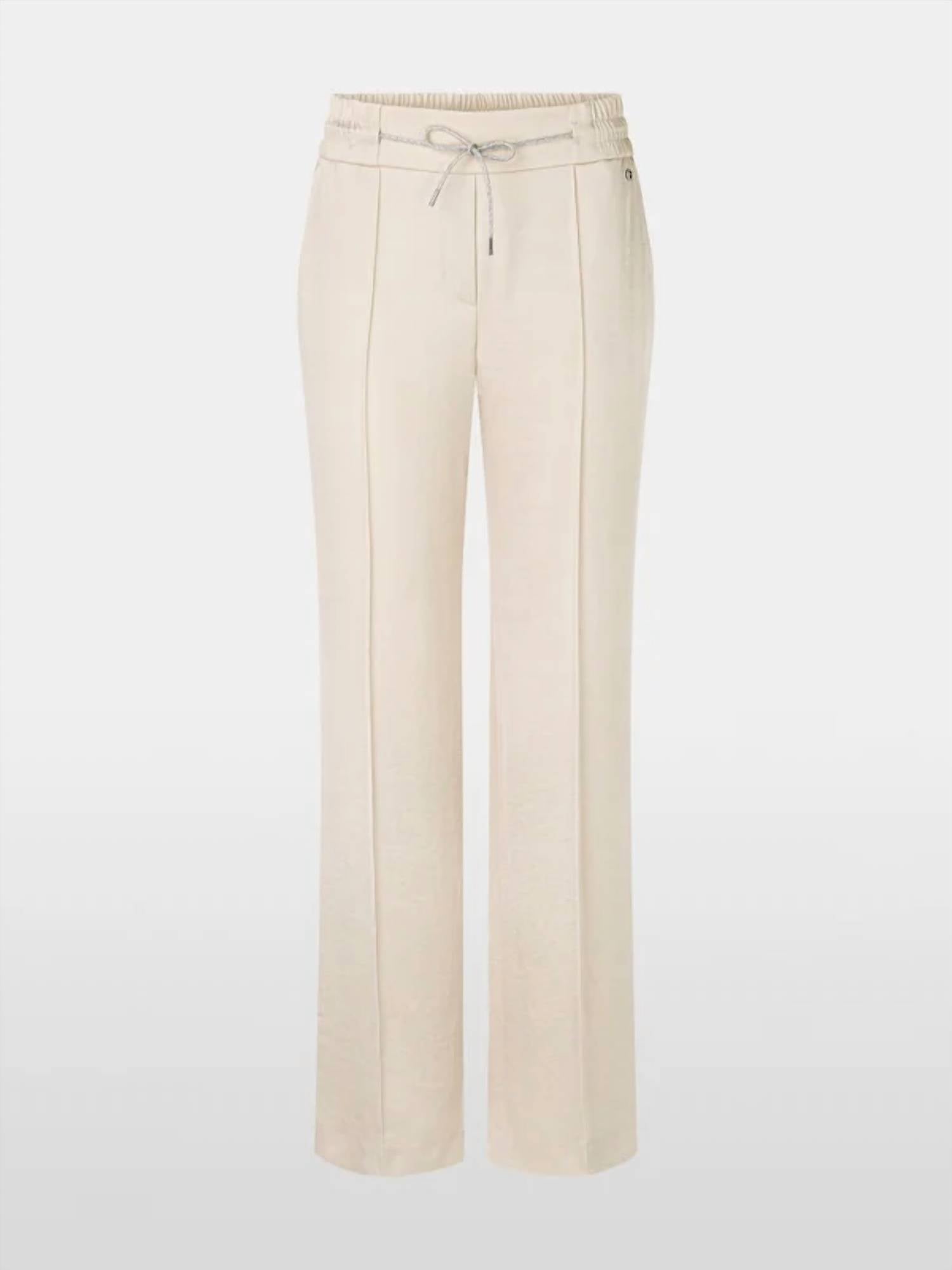 Marc Cain - Trousers With Fine Shimmer - beige - clothing - pants