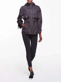 Marchesa Athleisure - Mecoly Hooded Ruffle Rain Jacket