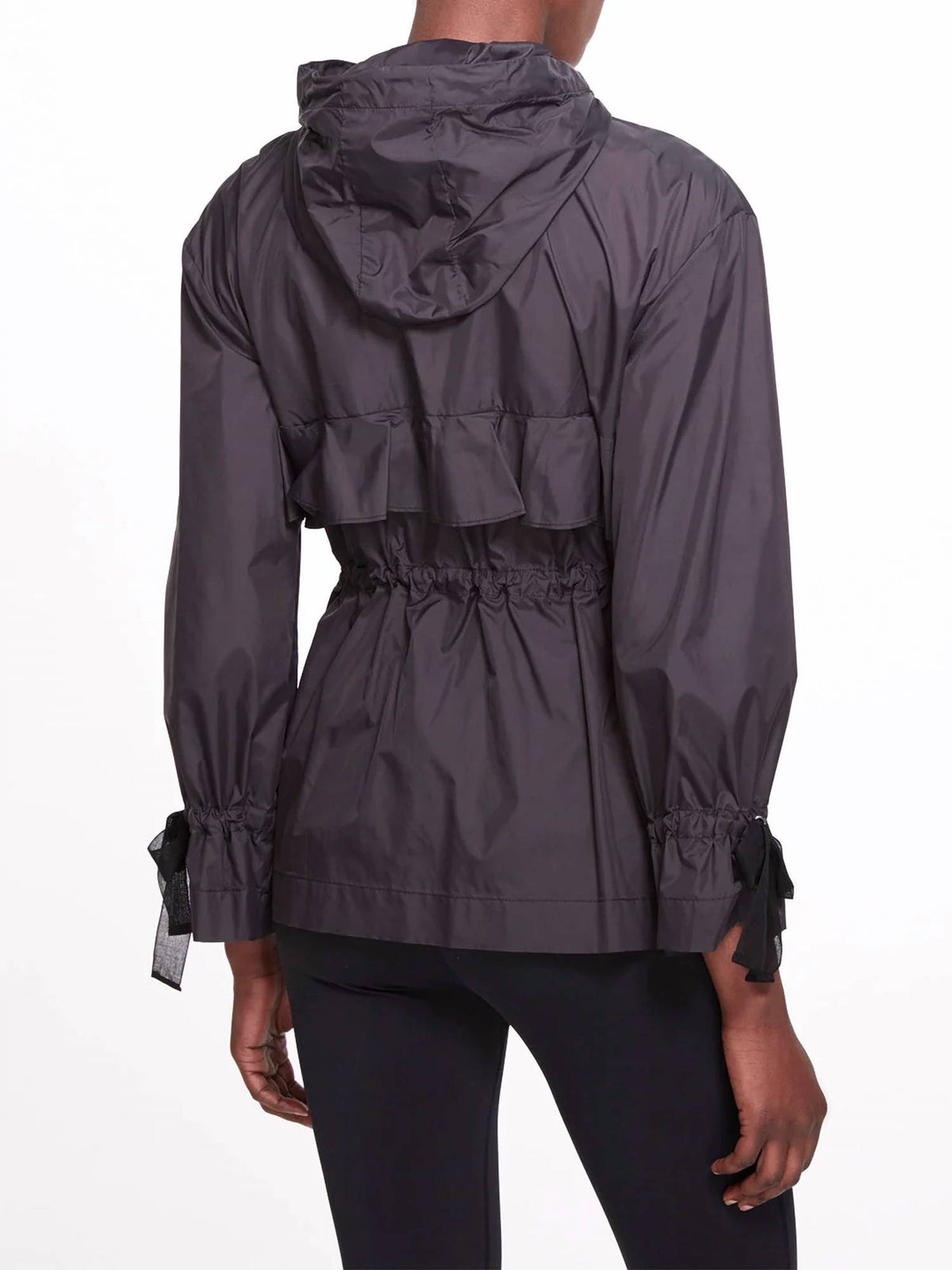 Marchesa Athleisure - Mecoly Hooded Ruffle Rain Jacket