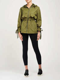 Marchesa Athleisure - Mecoly Hooded Ruffle Rain Jacket