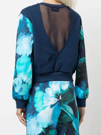Marchesa Athleisure - Wilma Long Sleeve Printed Sweatshirt