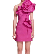 Marchesa - Mini Faille Cocktail Dress - clothing - collection:vacationdresses(Auto) - dresses