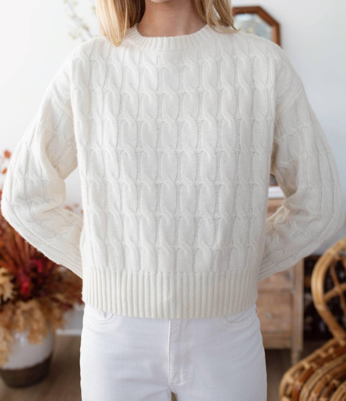 Marea - Cable Knit Cashmere Top