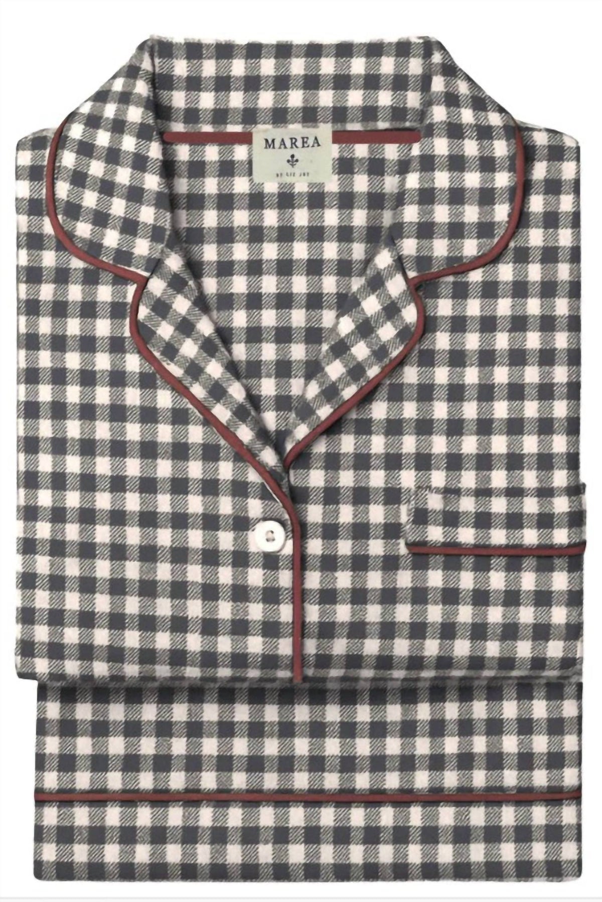Marea - Gingham Flannel Pajama Set