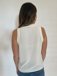 Marella - Georgette Sorona Tank Top - clothing - polyester - solid