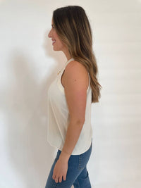 Marella - Georgette Sorona Tank Top - clothing - polyester - solid