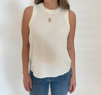 Marella - Georgette Sorona Tank Top - clothing - polyester - solid