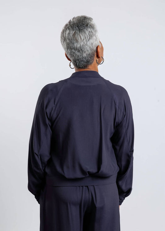 Marella - Grinta Crepe Jacket - blue - casual - jacket - clothing