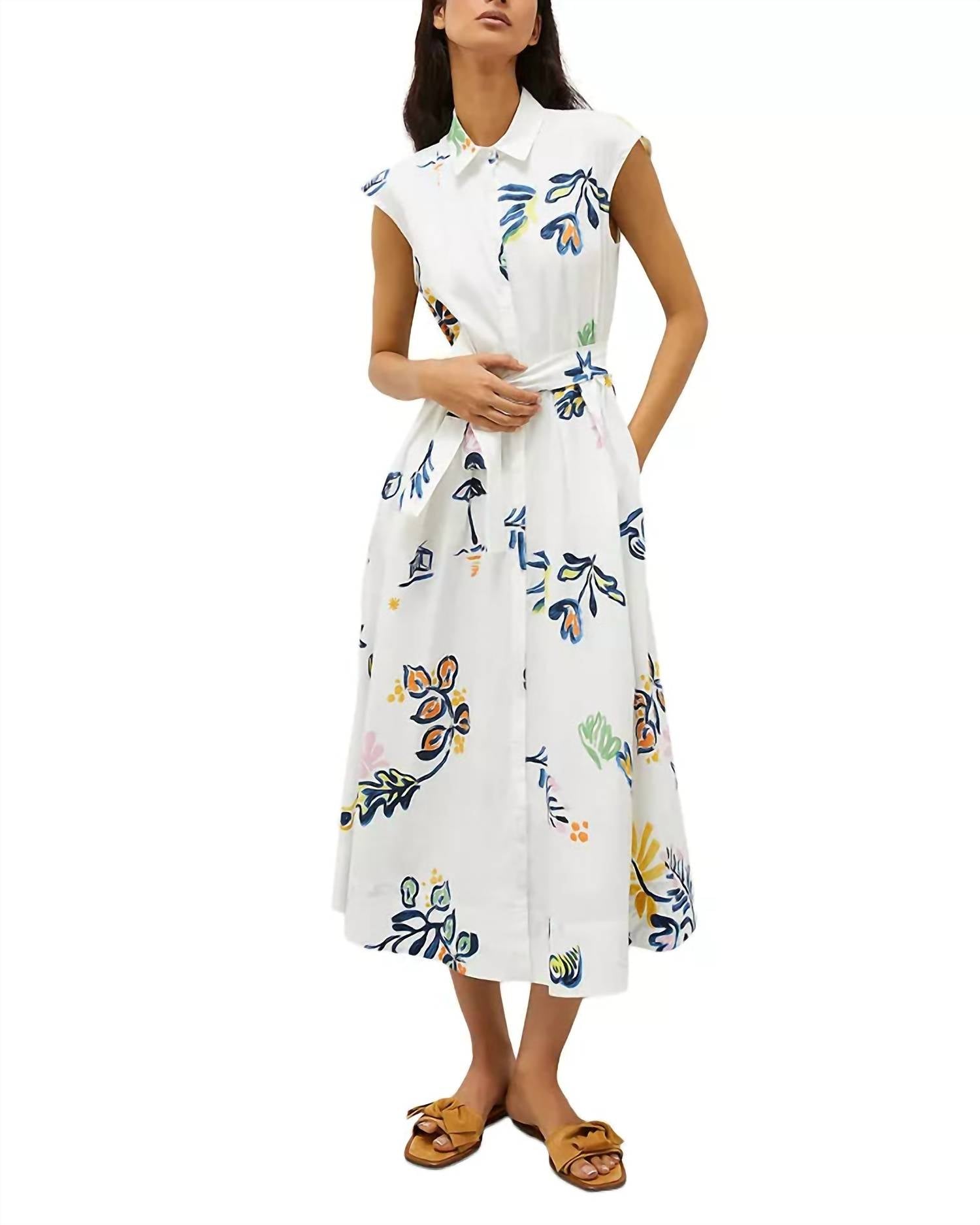 Marella - Pier Cap Midi Dress - clothing - cotton - blend - dresses