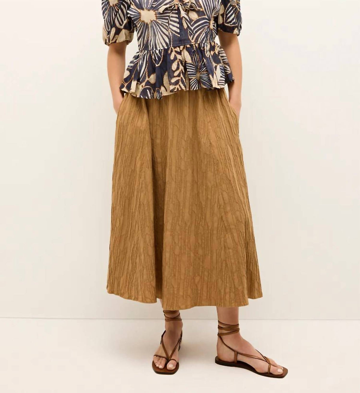 Marie Oliver - Sasha Pull-on Cotton Midi Skirt